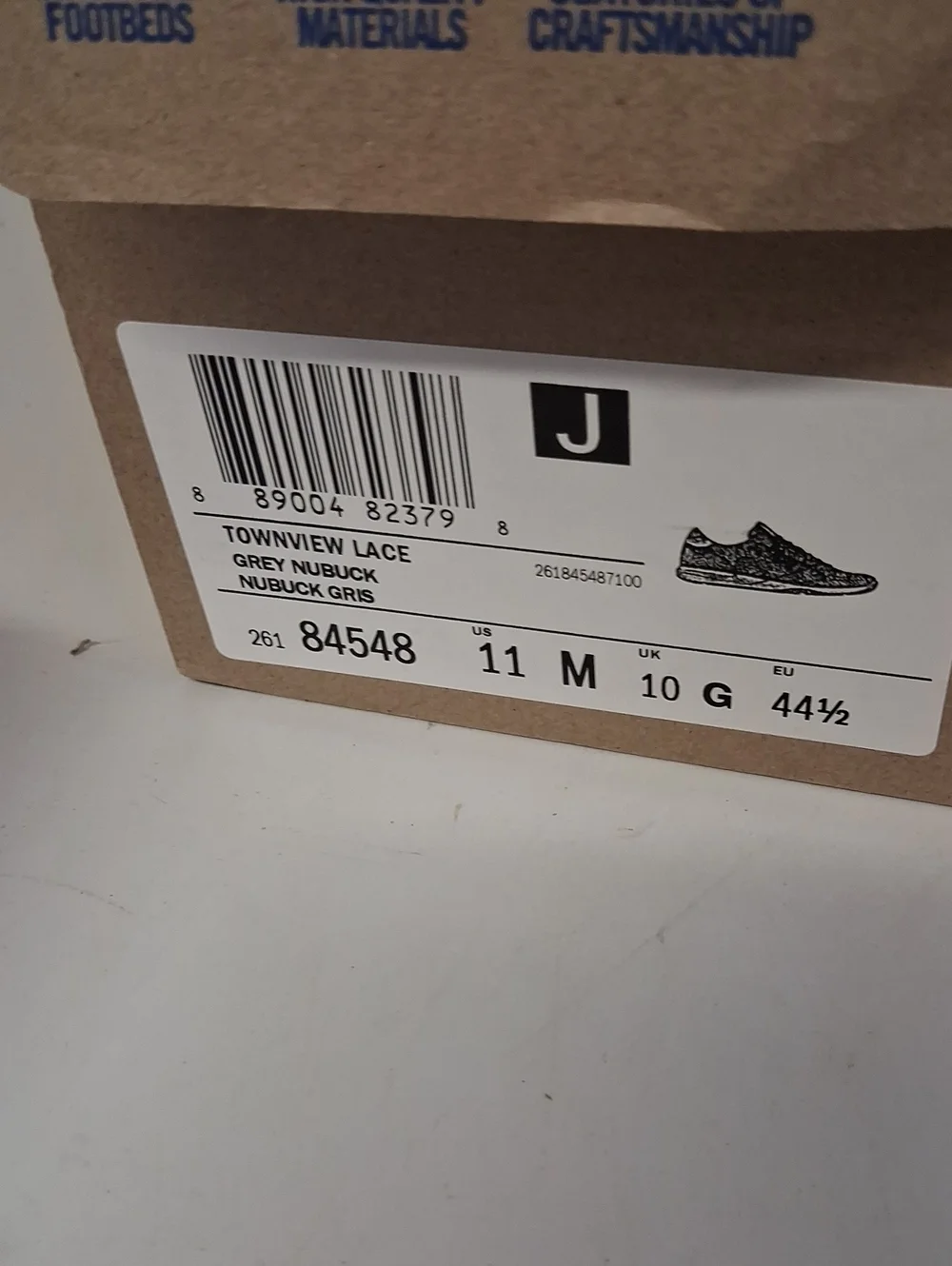 NWT Mens Clark's Townview Lace Grey Nubuck Shoes